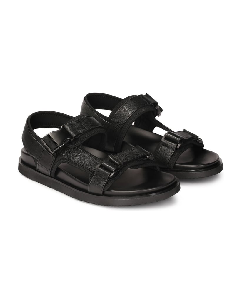 Kazar-Herrensandalen-aus-Leder-mit-verstellbaren-Riemen-schwarz