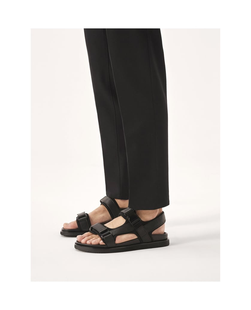 Kazar-Herrensandalen-aus-Leder-mit-verstellbaren-Riemen-schwarz