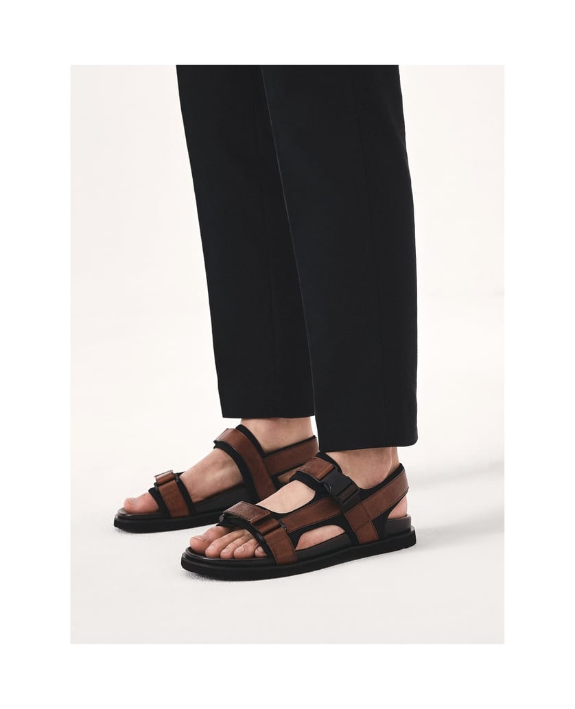 Kazar-Bequeme-Ledersandalen-in-brauner-Farbe-braun