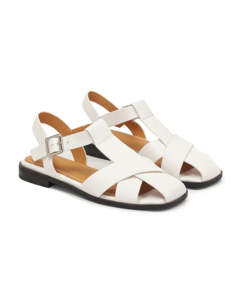 Kazar-Weiße-Sandalen-mit-einem-die-Zehen-überschattenden-Riemen-weiss