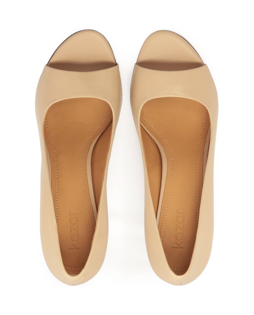 Kazar-Beigefarbene-Lederpumps-mit-hohem-Absatz-beige