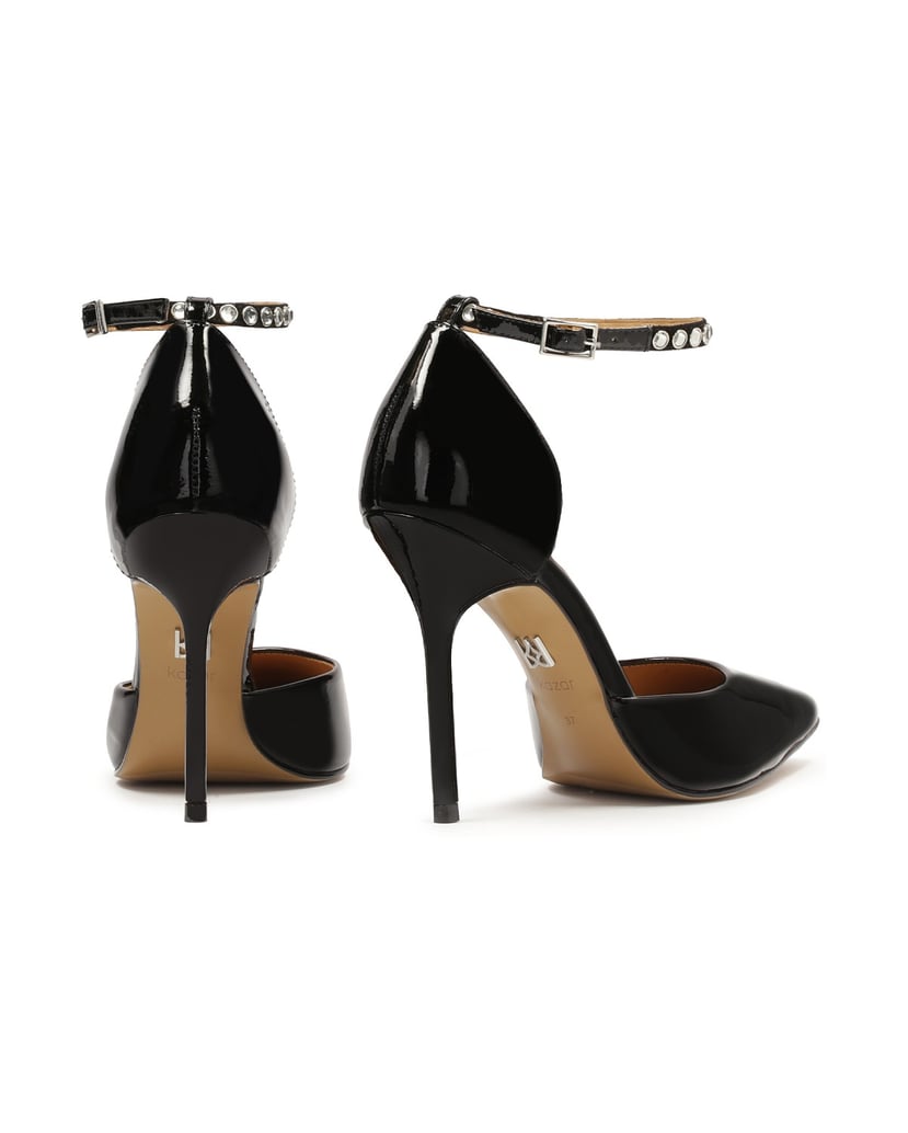 Kazar-Pumps-aus-Lackleder-mit-zwei-auswechselbaren-Riemen-schwarz