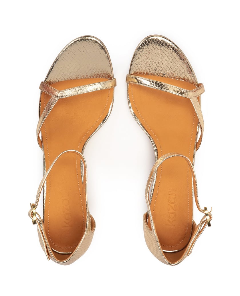 Kazar-Goldfarbene-Sandalen-mit-vollem-Absatz-und-niedrigem-Absatz-gold