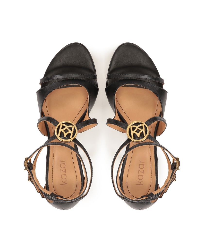 Kazar-Schwarze-Sandalen-mit-fein-geschnittenem-Schaft-schwarz