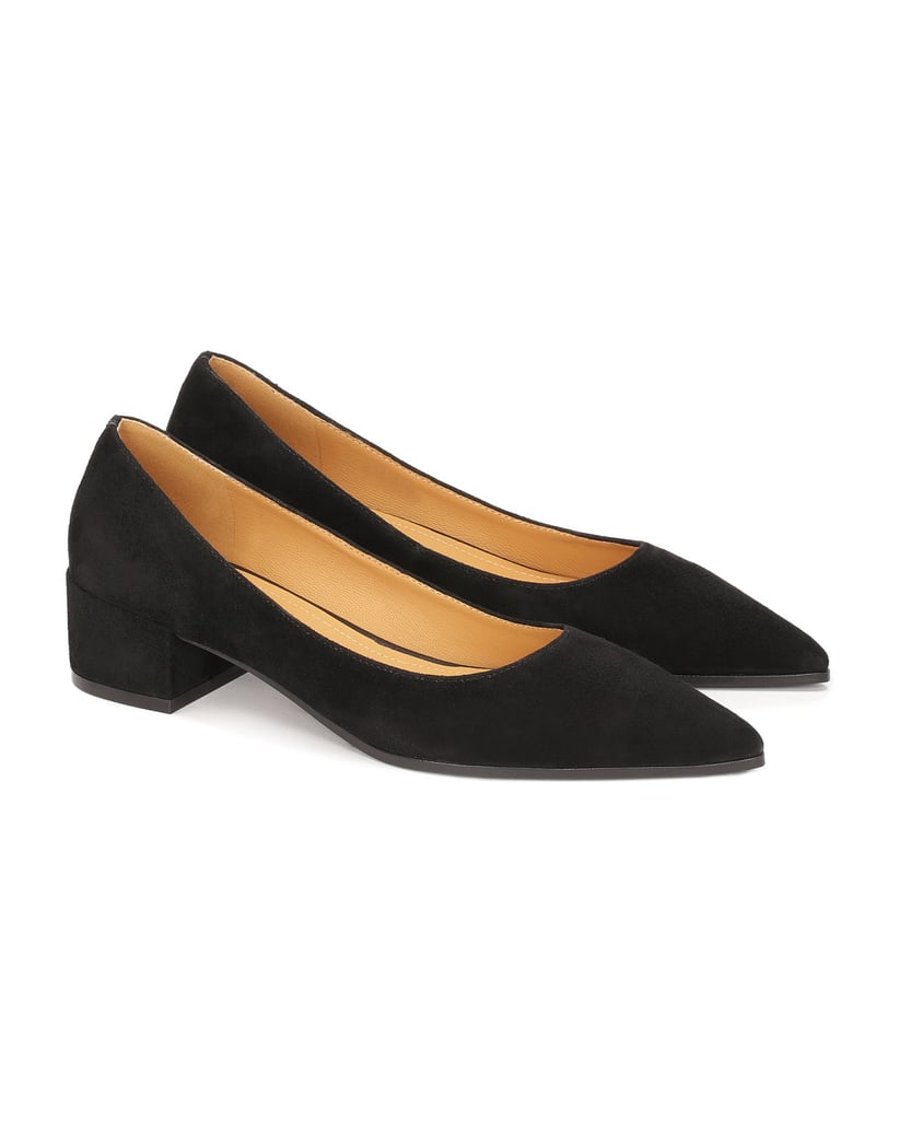 Kazar-Schwarze-niedrighackige-Wildlederpumps-schwarz