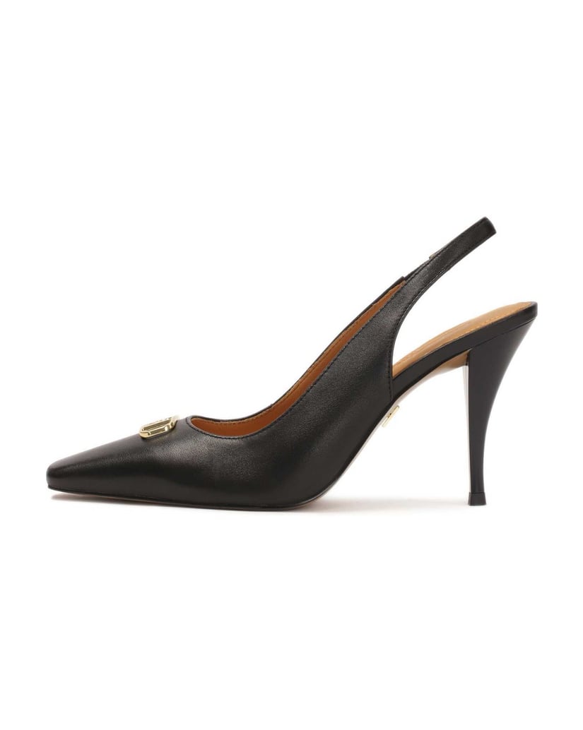 Kazar-Schwarze-Slingback-Pumps-mit-quadratischer,-schmaler-Nase-schwarz