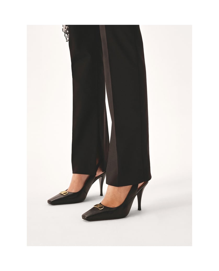 Kazar-Schwarze-Slingback-Pumps-mit-quadratischer,-schmaler-Nase-schwarz