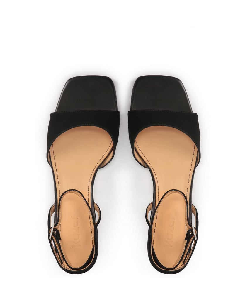 Kazar-Wildleder-Sandalen-mit-attraktivem-Absat-schwarz