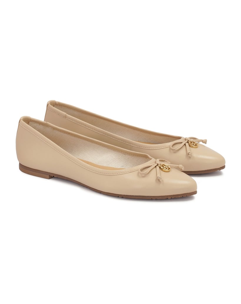 Kazar-Klassische-Ballerinas-mit-verlängerter-Nase-beige