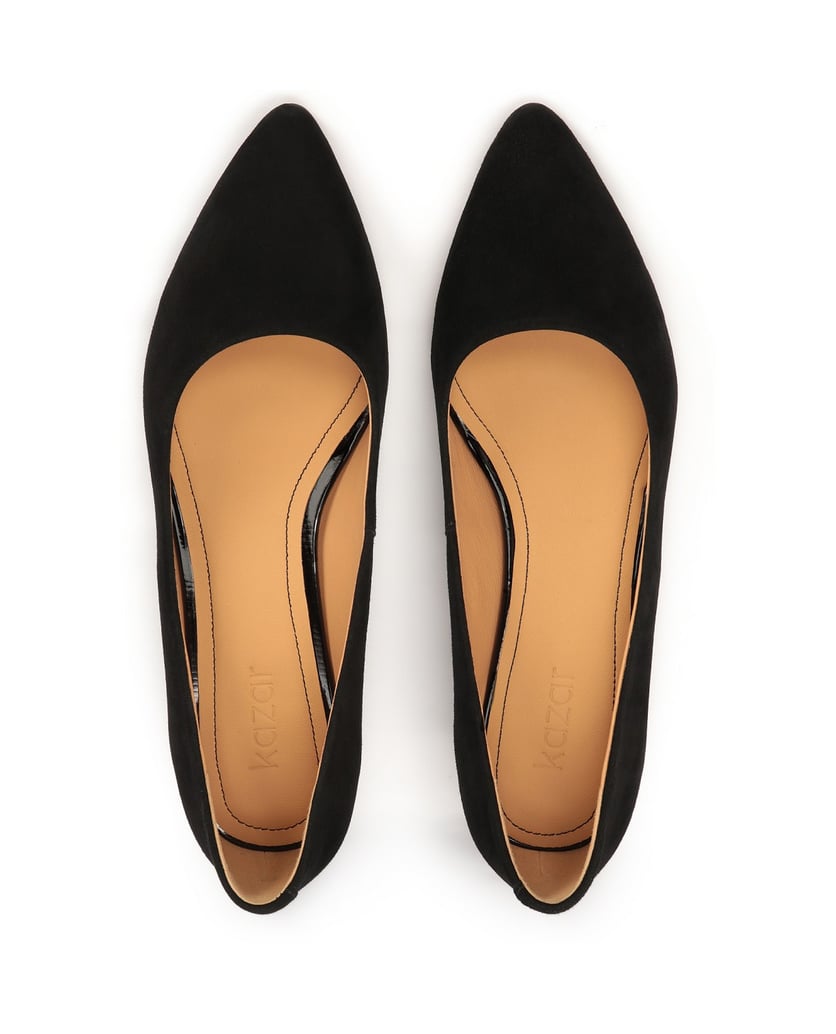 Kazar-Schwarze-niedrige-Stiletto-Pumps-aus-Wildleder-schwarz