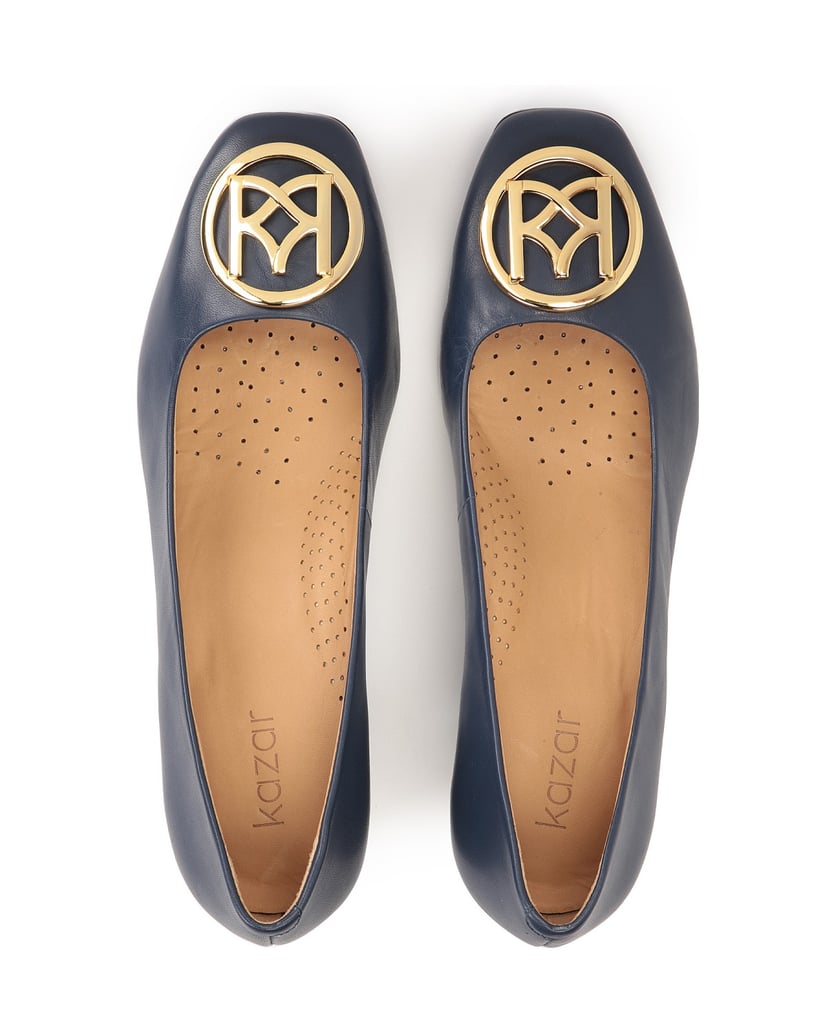 Kazar-Marineblaue-Lederpumps-mit-Monogramm