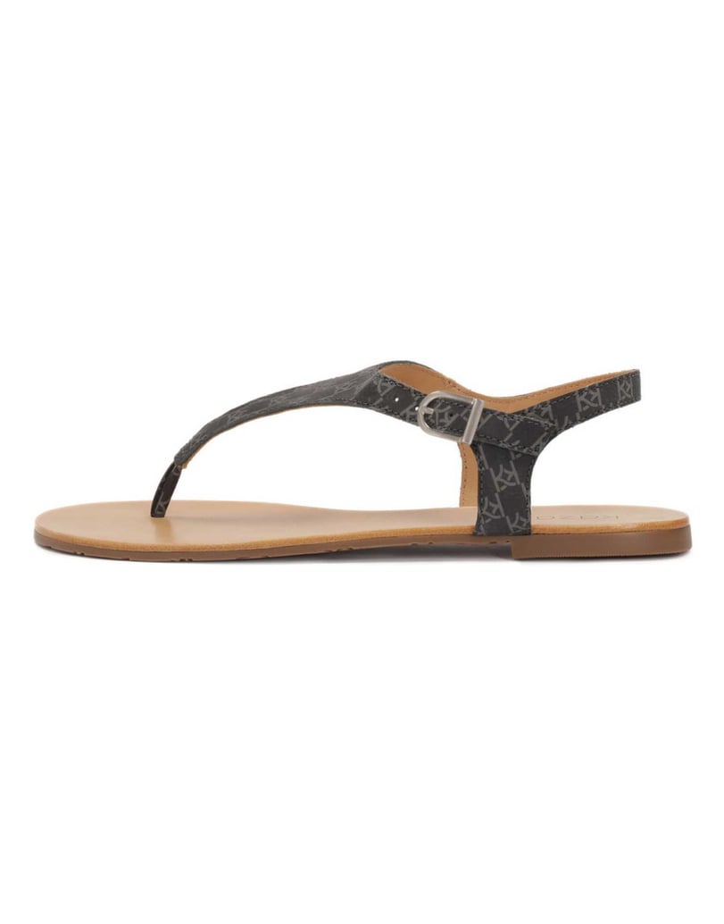 Kazar-Flache-Sandalen-mit-KAZAR-Monogrammen-schwarz