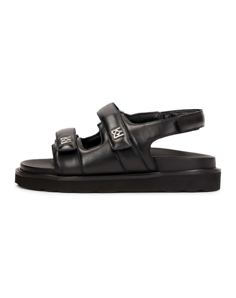 Kazar-Schwarze-flache-Sandalen-mit-Klettverschlussriemen-schwarz