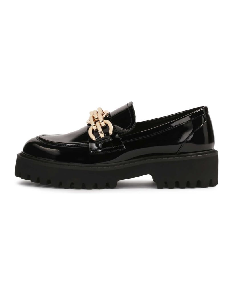 Kazar-Schlupfschuhe-aus-Lackleder-mit-Laufsohle-schwarz