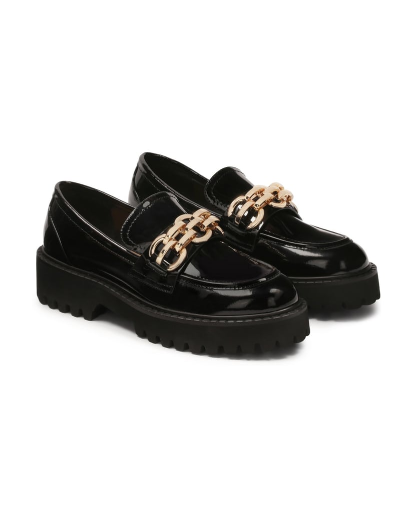 Kazar-Schlupfschuhe-aus-Lackleder-mit-Laufsohle-schwarz