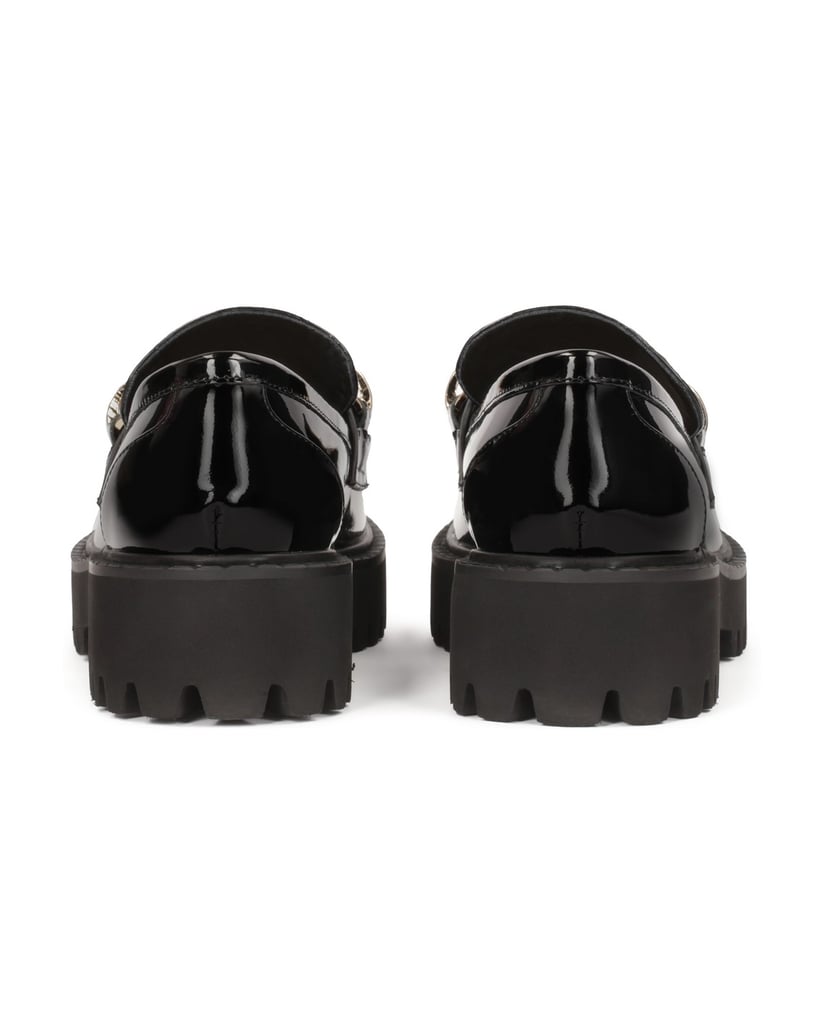 Kazar-Schlupfschuhe-aus-Lackleder-mit-Laufsohle-schwarz