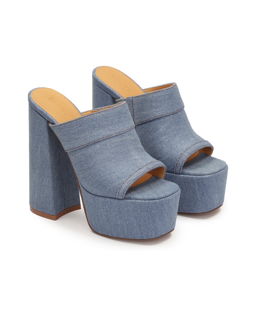 Kazar-Denim-Pantoletten-mit-Plateau-und-hohem-Absatz-blau