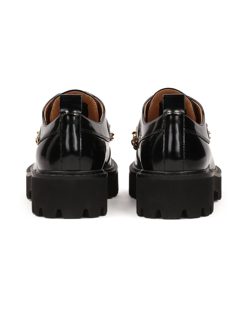 Kazar-Schuhe-auf-Gleissohle-mit-Ketten-verziert-schwarz