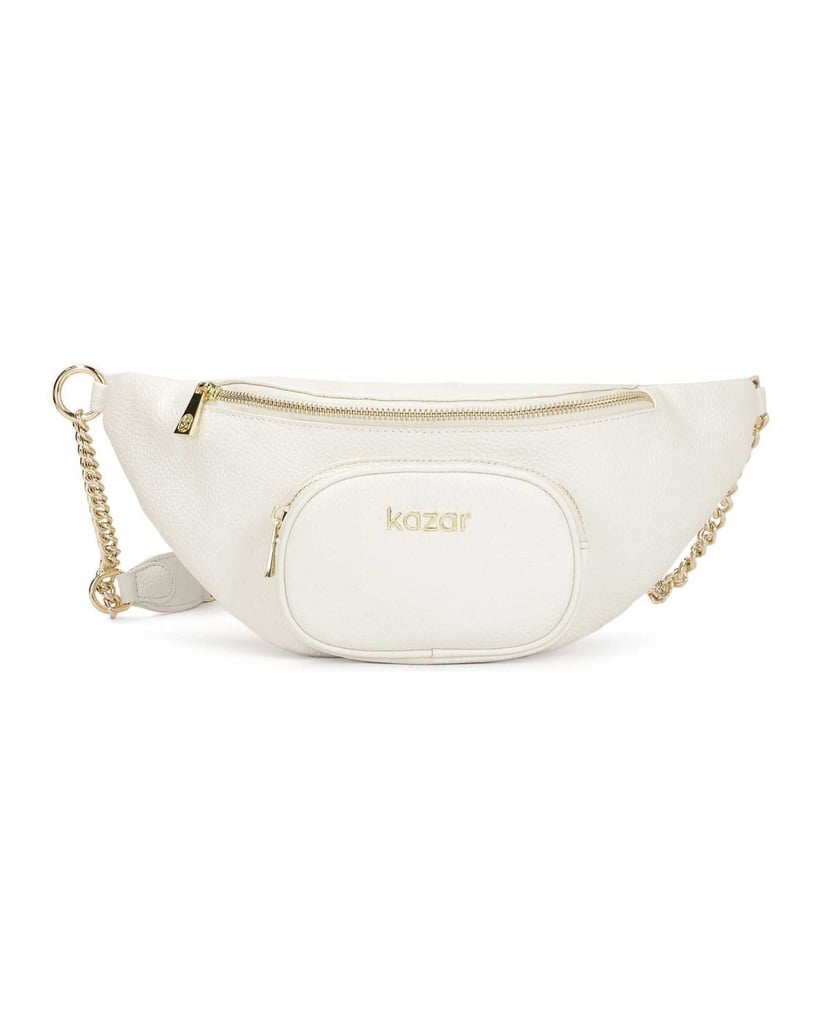 Kazar-Hüfttasche-aus-Leder-in-weißer-Farbe