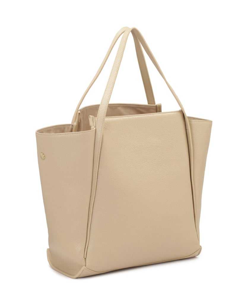 Kazar-Große-trapezförmige-Umhängetasche-beige