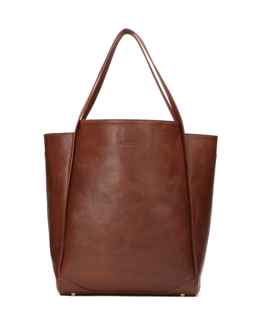 Kazar-Geräumige-Lederhandtasche-im-minimalistischen-Stil-dunkelbraun