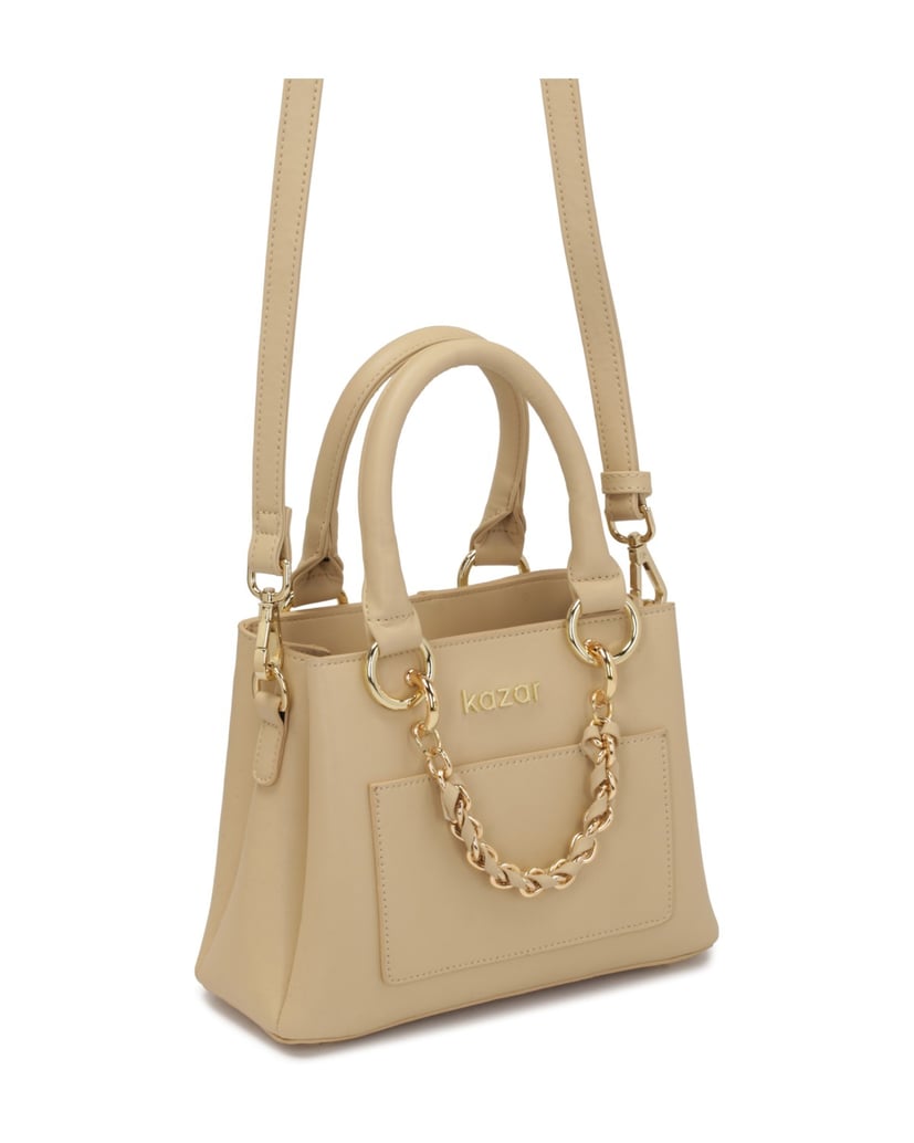 Kazar-Elegante-beige-Handtasche-und-Umhängetasche-beige