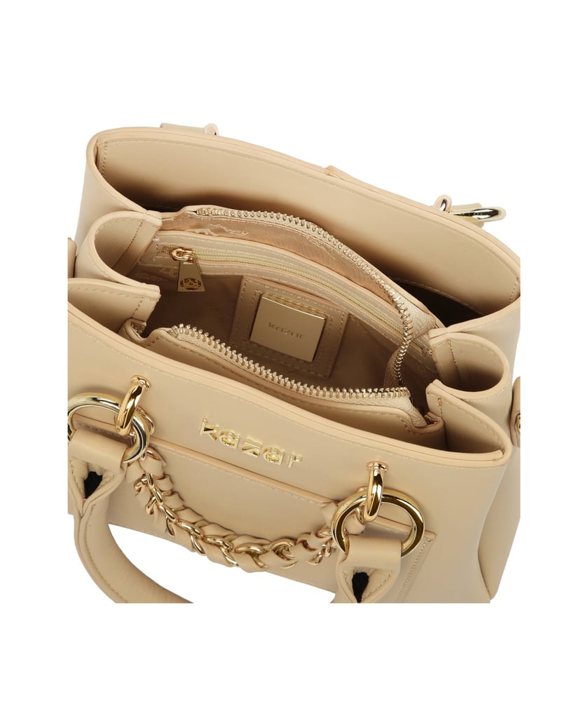 Kazar-Elegante-beige-Handtasche-und-Umhängetasche-beige