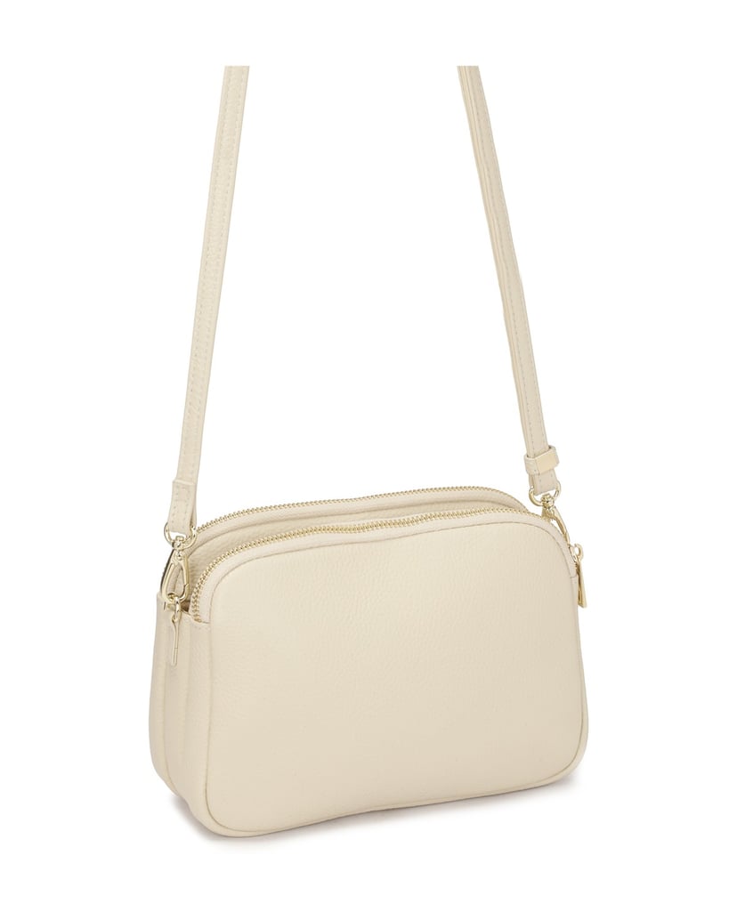 Kazar-Beigefarbene-Handtasche-mit-einer-Tasche-auf-der-Vorderseite-beige