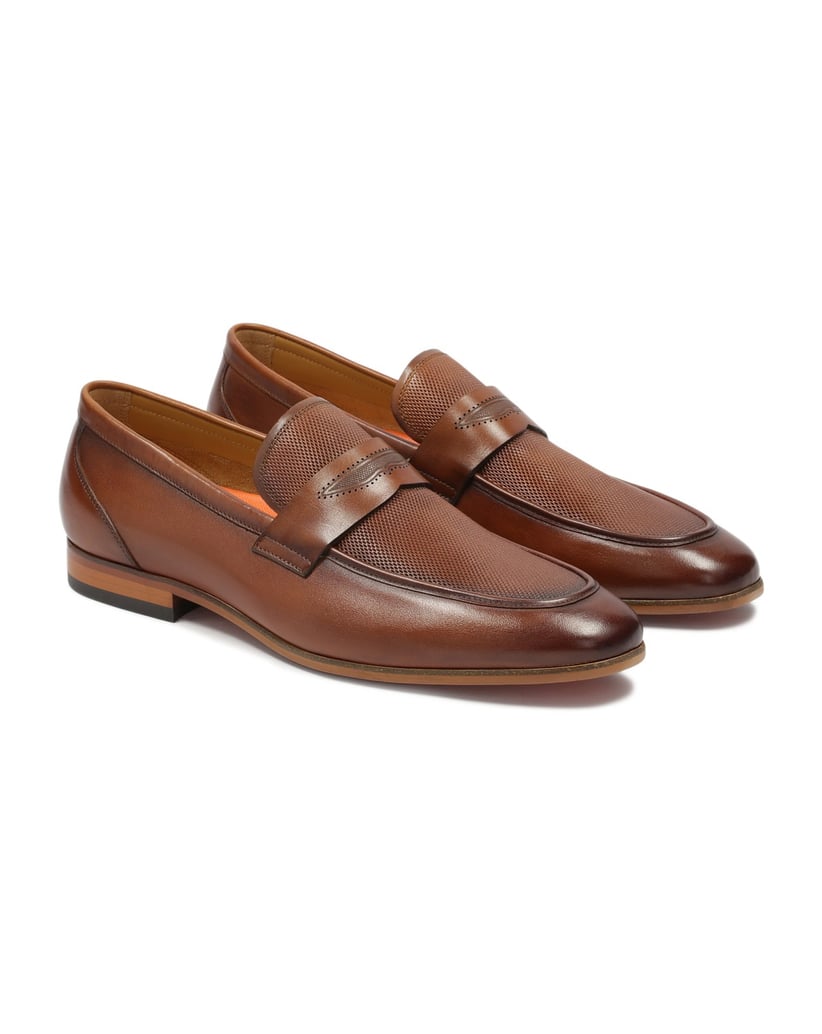 Kazar-Braune-Slipper-mit-Lederprägung-braun