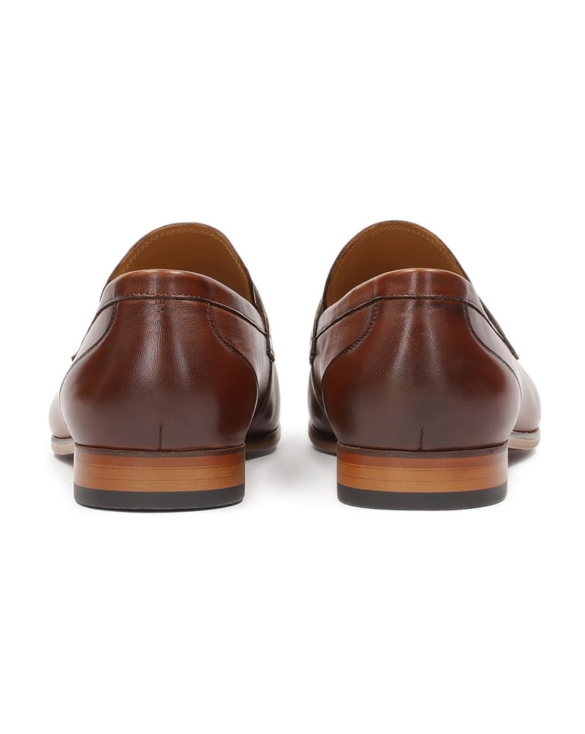 Kazar-Braune-Slipper-mit-Lederprägung-braun