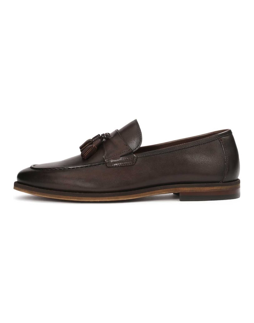 Kazar-Loafers-aus-braunem-Leder-mit-Quasten-dunkelbraun