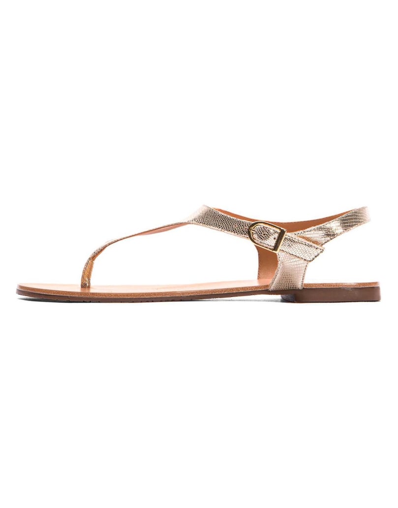 Kazar-Goldene-Sandalen-aus-geprägtem-Leder-gold