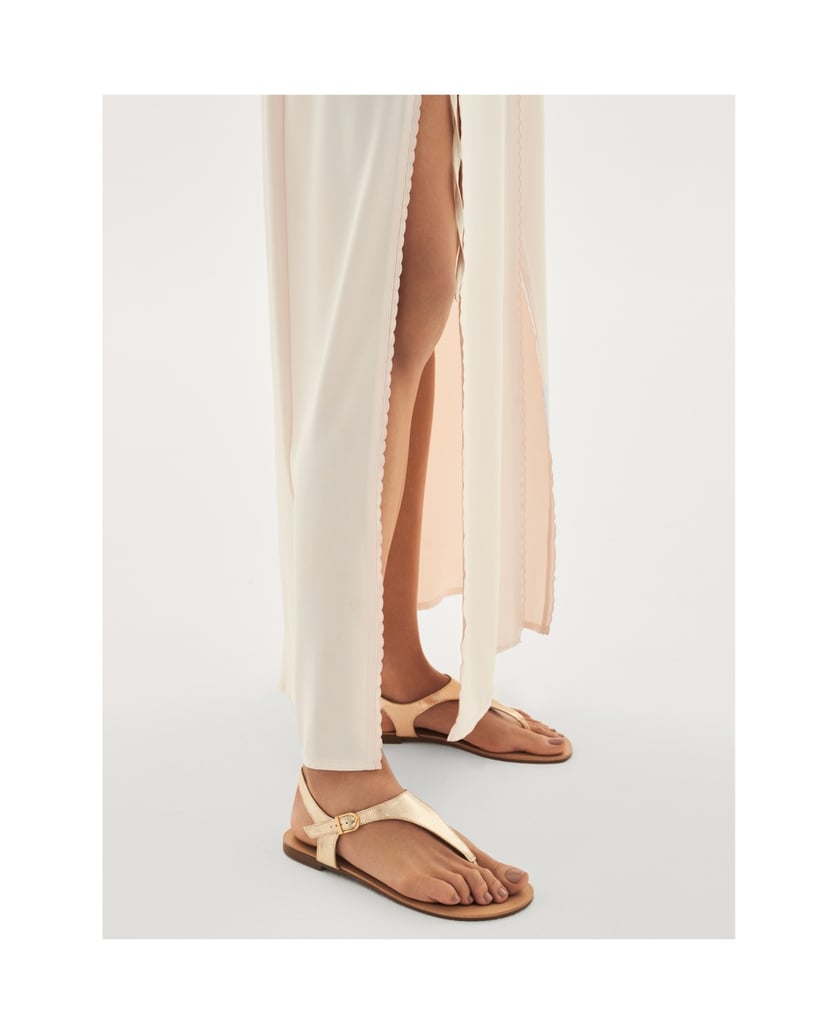 Kazar-Goldene-Sandalen-aus-geprägtem-Leder-gold