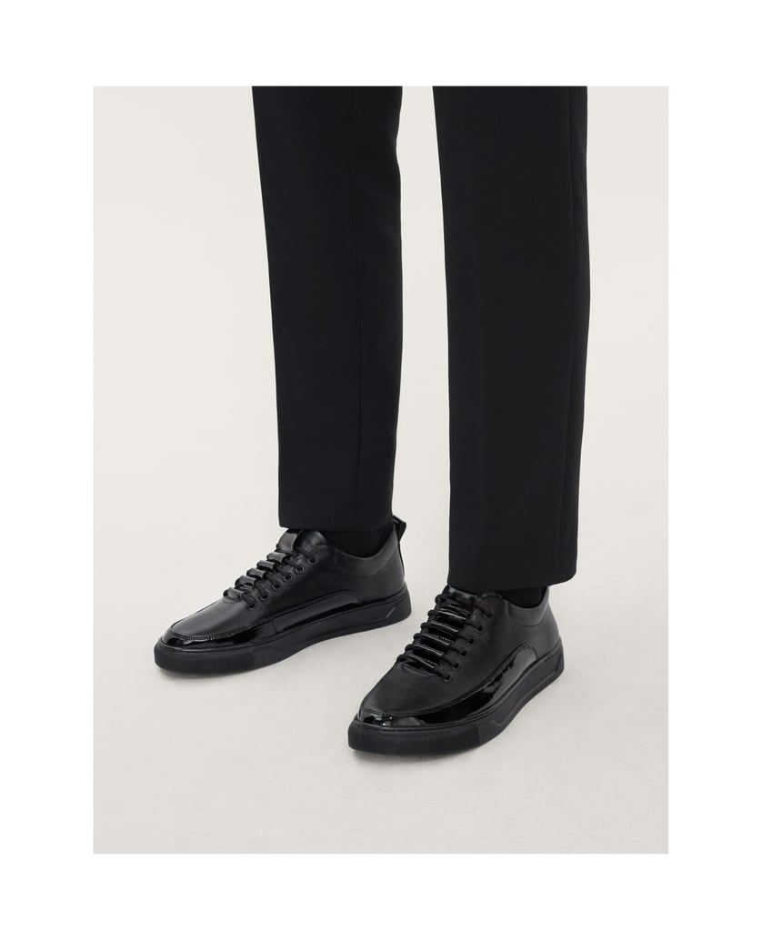 Kazar-Schwarze-Herren-Sneaker-aus-Leder-mit-eleganten-Einsätzen-schwarz