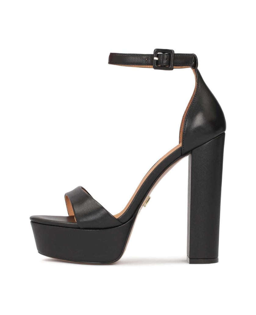 Kazar-Schwarze-Leder-Plateausandalen-mit-Blockabsatz-schwarz