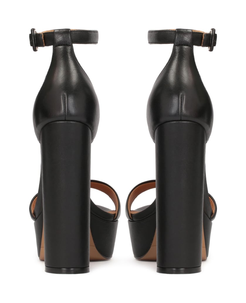 Kazar-Schwarze-Leder-Plateausandalen-mit-Blockabsatz-schwarz