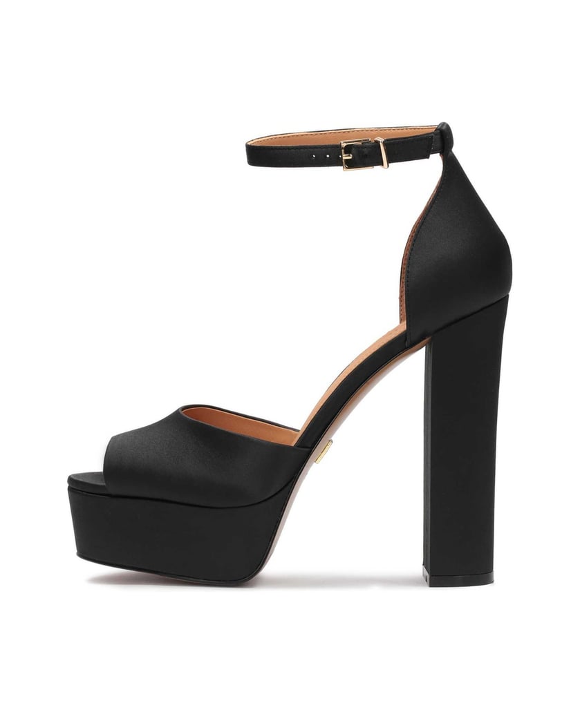 Kazar-Schwarze-Stoffsandalen-mit-klobigem-Plateau-und-Absatz-schwarz