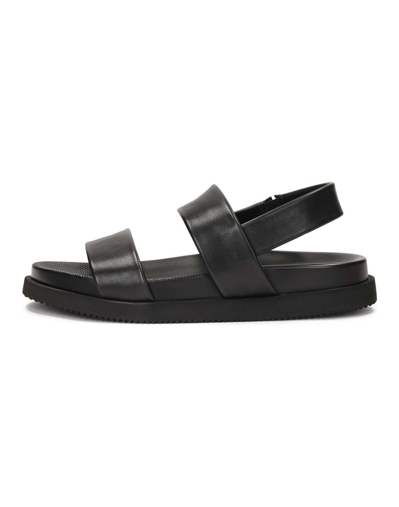 Kazar-Schwarze-Ledersandalen-mit-elastischem-Riemen-schwarz