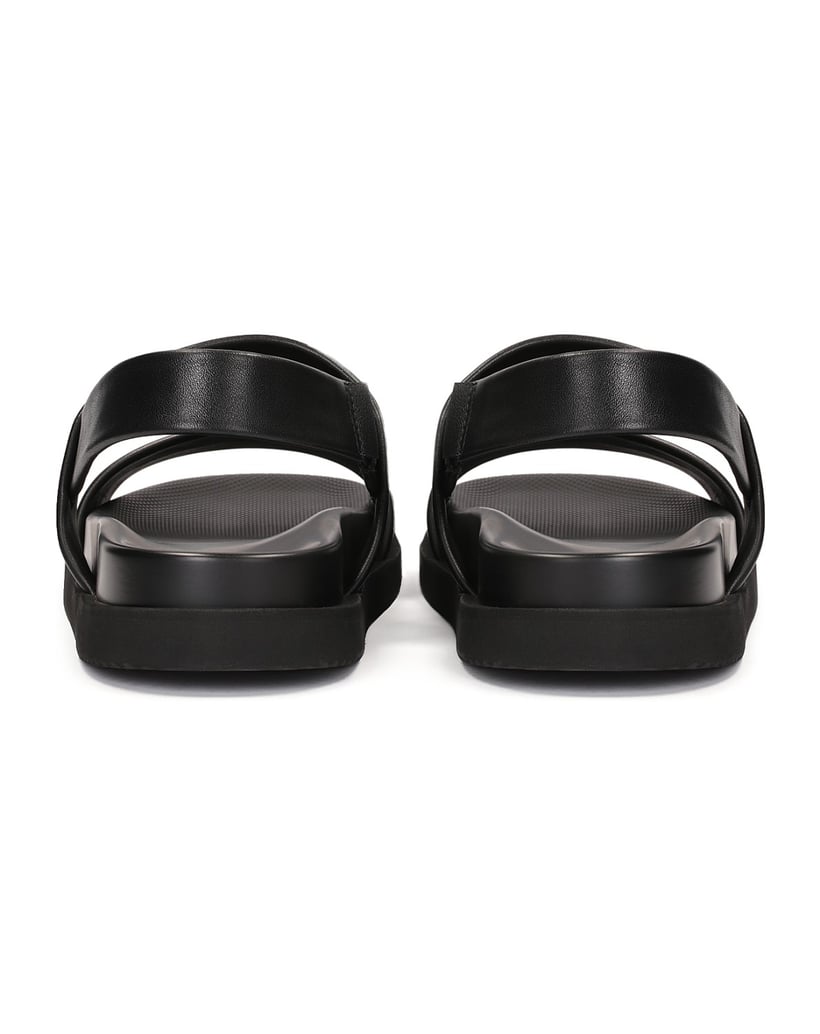 Kazar-Schwarze-Ledersandalen-mit-elastischem-Riemen-schwarz