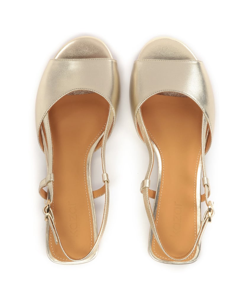 Kazar-Elegante-goldene-Sandalen-mit-Fersenriemen-gold