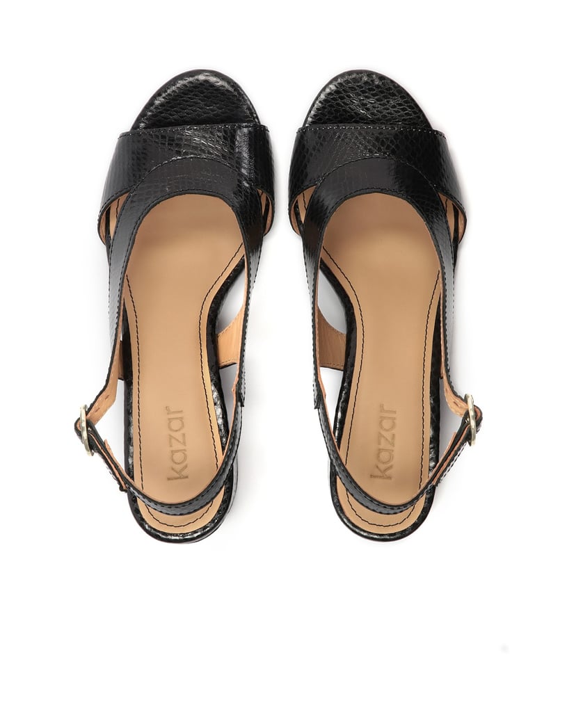 Kazar-Schwarze-Ledersandalen-mit-breitem-Absatz-schwarz