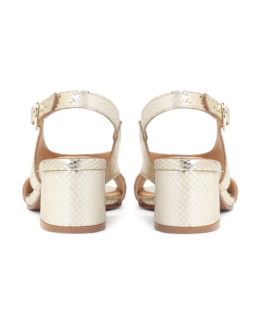 Kazar-Sandalen-mit-breitem-Absatz-aus-geprägtem-Leder-gold