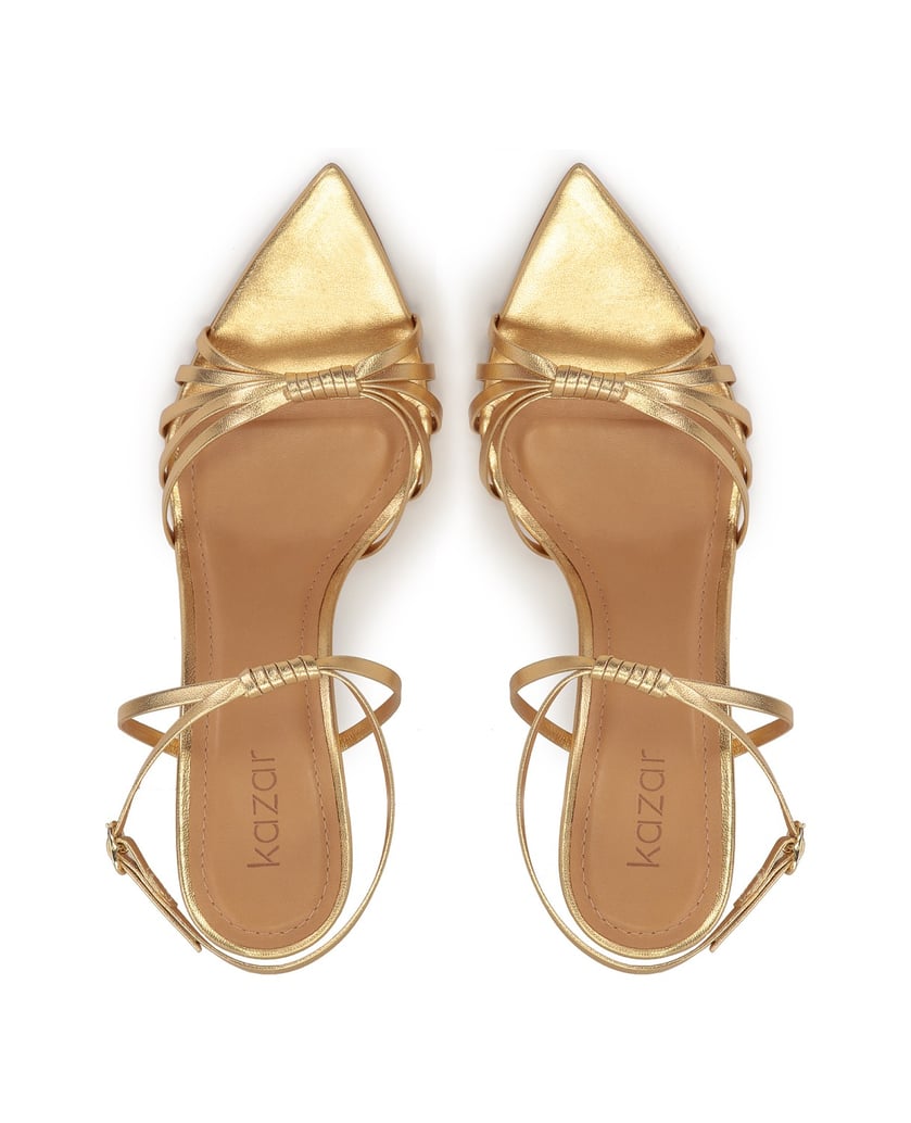 Kazar-Goldene-Sandalen-mit-spitzer-Nase-gold
