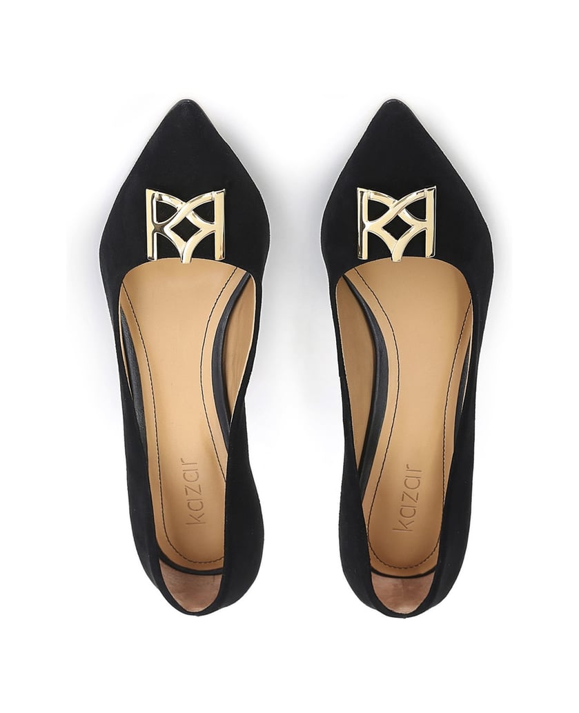 Kazar-Schwarze-Wildlederpumps-mit-großem-Monogramm-schwarz