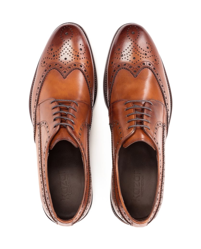 Kazar-Klassische-braune-Brogues-mit-Rosettenverzierung-braun