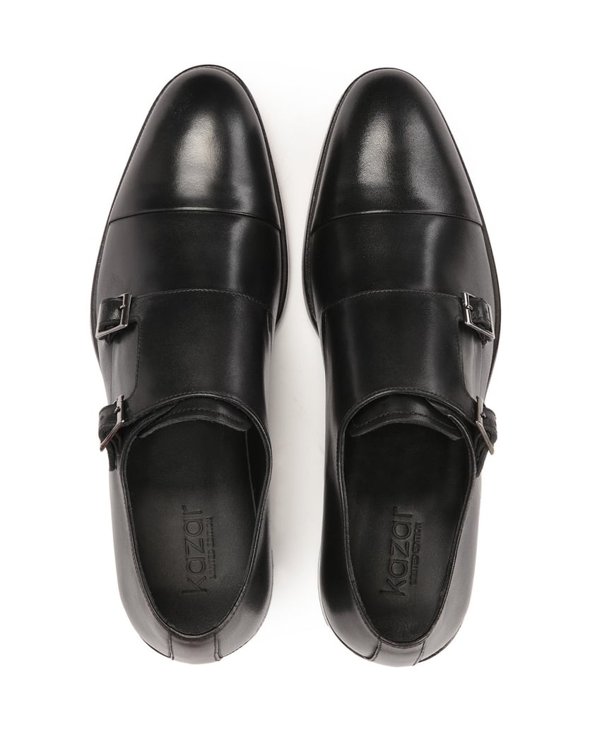Kazar-Schwarze-lässige-Herren-Monk-Schuhe-aus-der-luxuriösen-KAZAR-Kollektion-schwarz