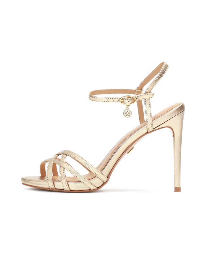 Kazar-Goldene-Sandalen-mit-geflochtenen-Riemen-gold