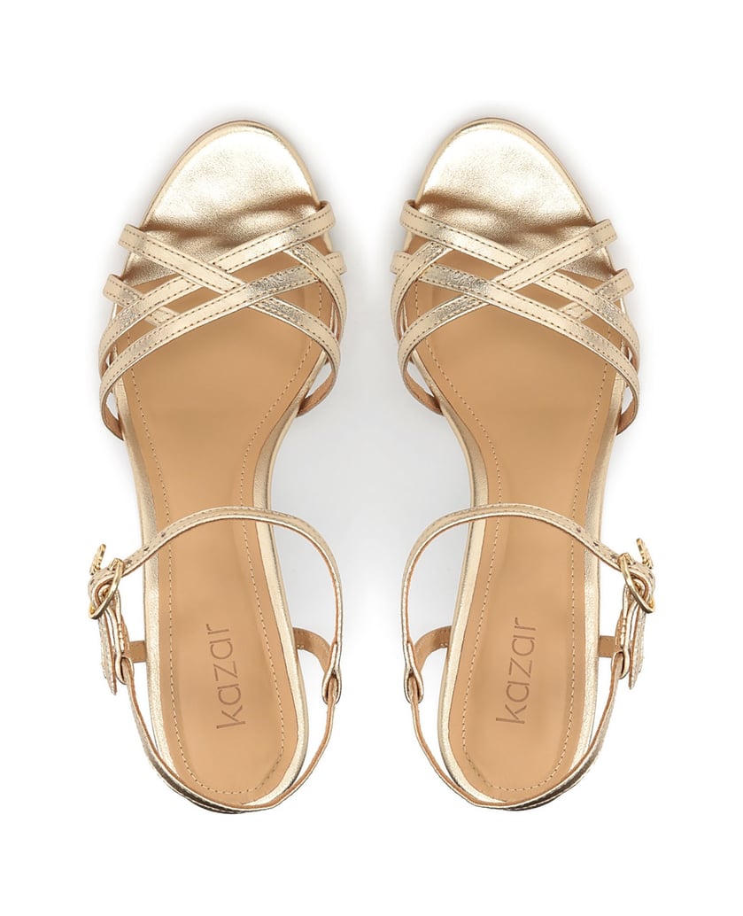 Kazar-Goldene-Sandalen-mit-geflochtenen-Riemen-gold
