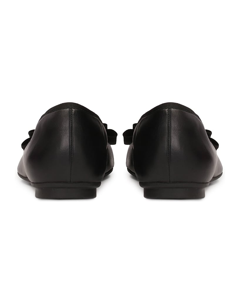 Kazar-Schwarze-Damen-Ballerinas-mit-Textilschleife-schwarz