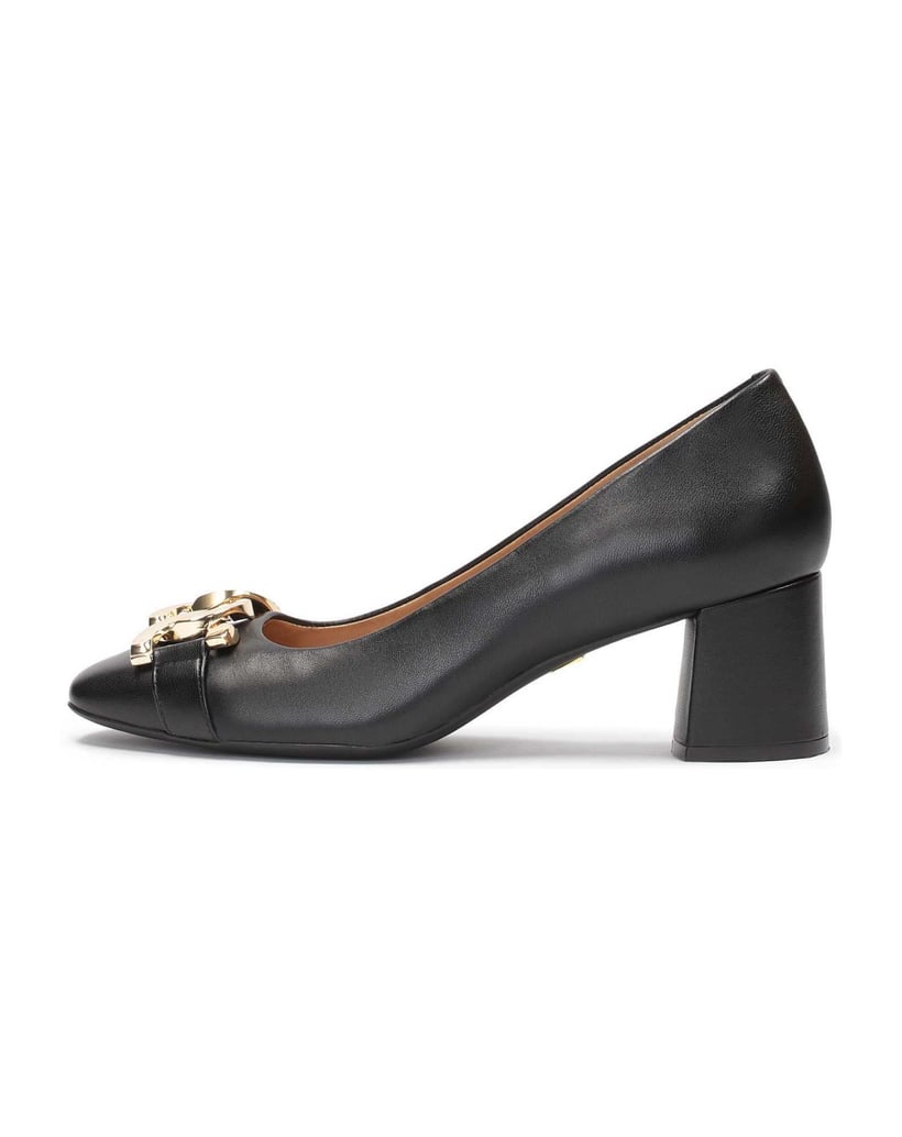 Kazar-Schwarze-Pumps-mit-breitem-Absatz,-verziert-mit-Kettengliedern-schwarz